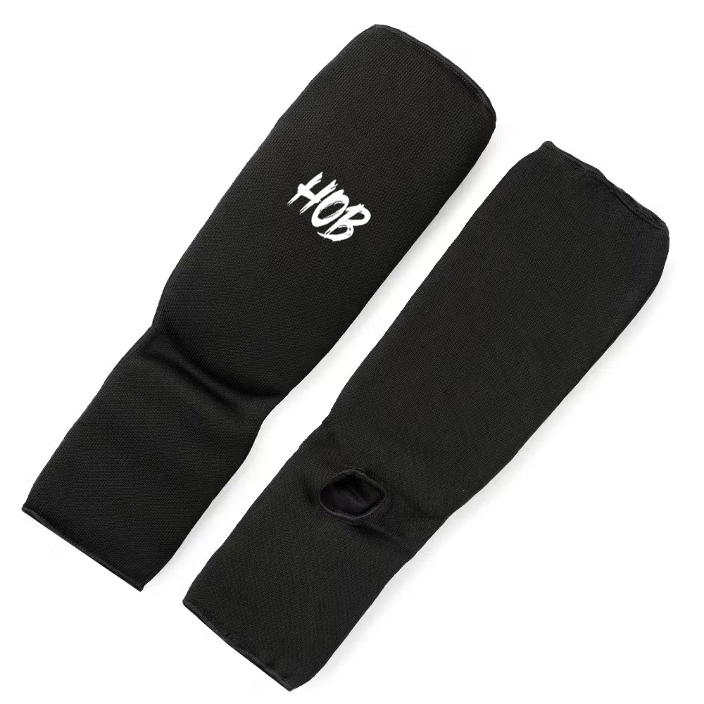 Hob Elastic Shin & Instep Pads Black (1)
